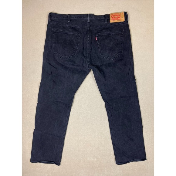 Levis Jeans Mens 42x32 Black 501 XX Denim Button Fly Casual Straight Adult - Picture 13 of 14